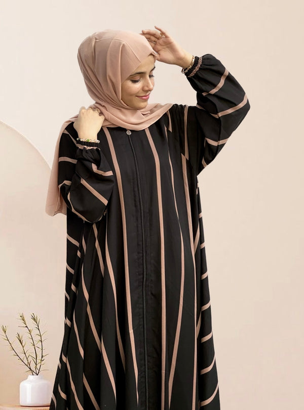 Abaya Series- Black strips