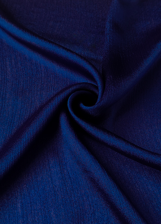 Crinkle Silk Hijabs - Royal Blue