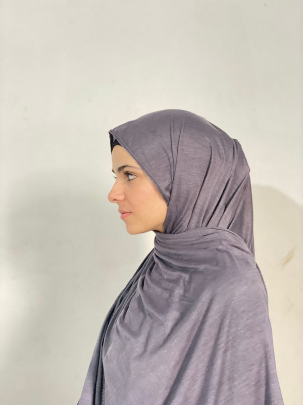 Plain Jersey Hijab- Grey