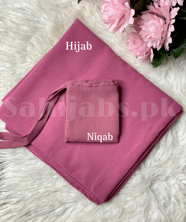 Niqab and Hijab Set- Mauve