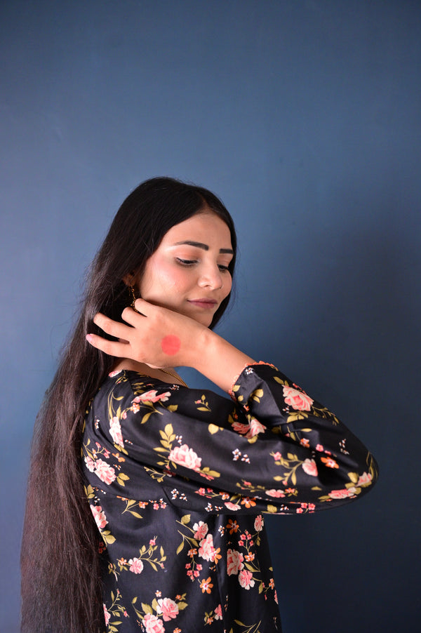 2 Piece Dress- Floral Black