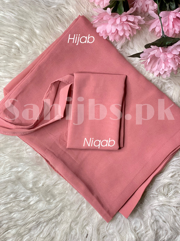 Niqab and Hijab Set- Old rose