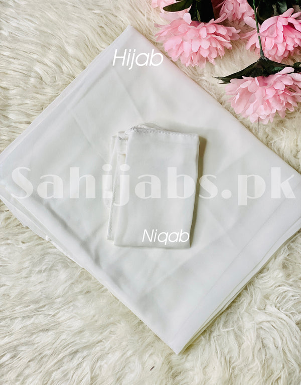 Niqab and Hijab Set- White