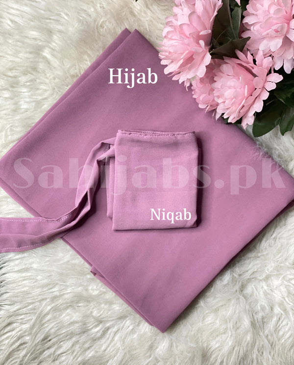 Niqab and Hijab Set- Creampink