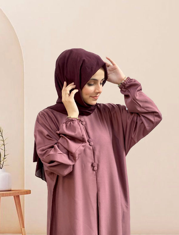 Abaya Series- Mauve Minimal