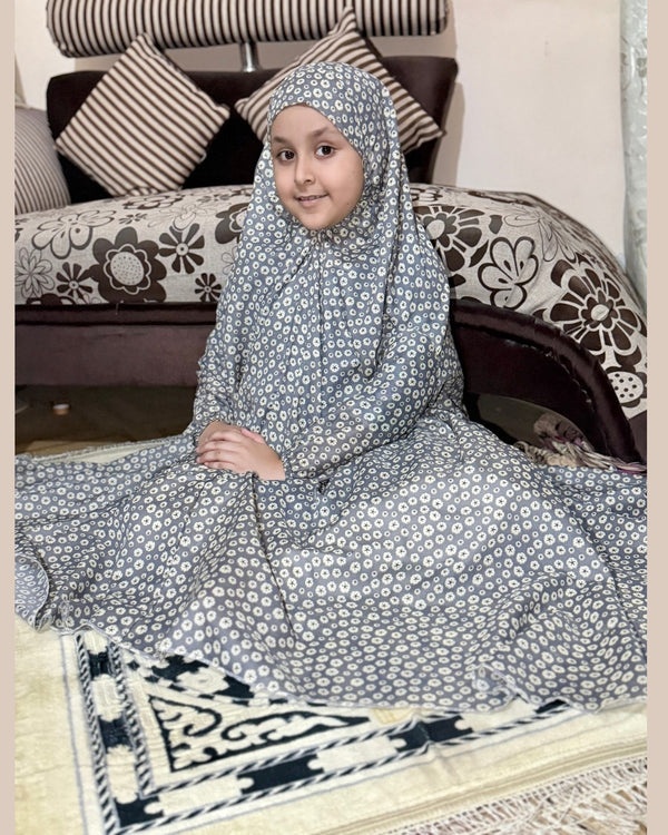 Kids Namaz Chaddar- Grey Noor