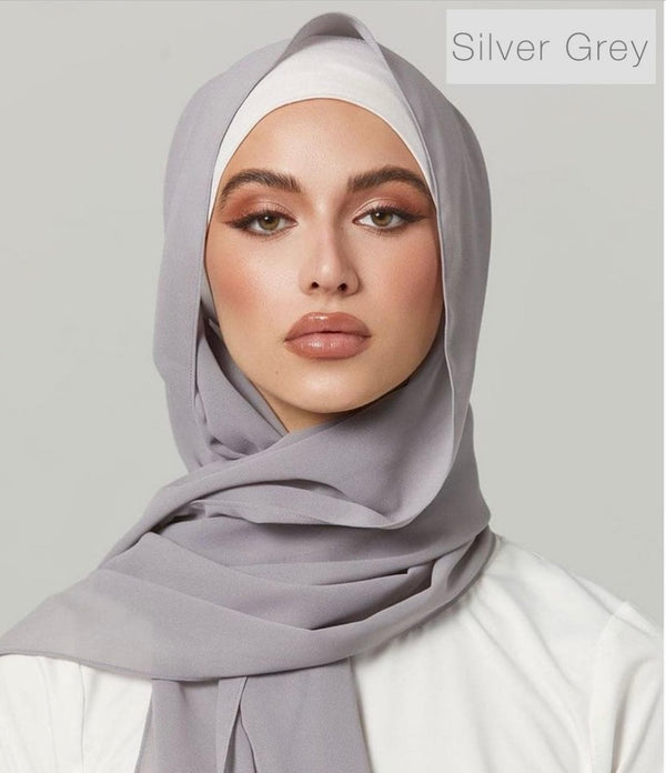 Georgette Chiffon- Silver Grey