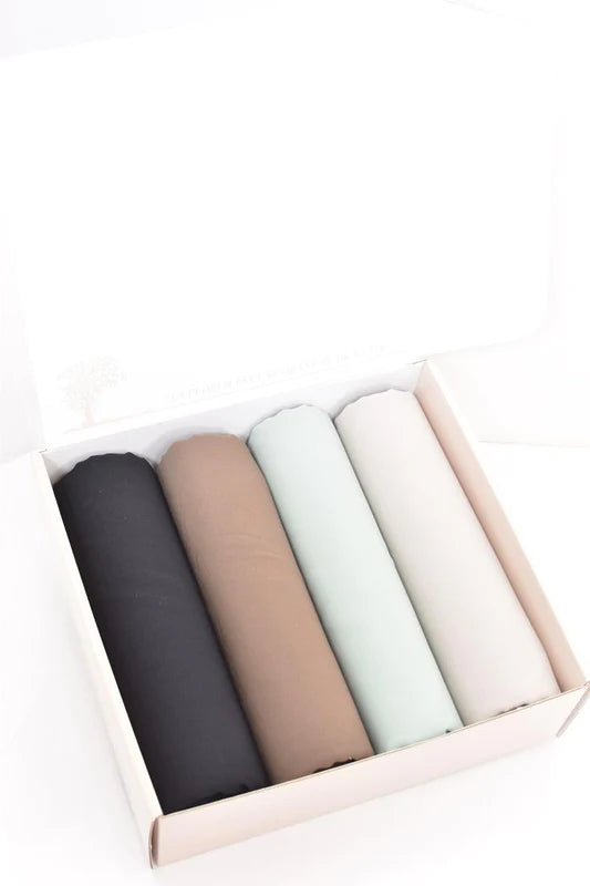 Georgette Chiffon - Bundle of 4 with cap and pins