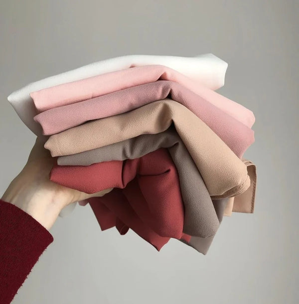 Georgette Chiffon - Bundle of 6 with cap and pins